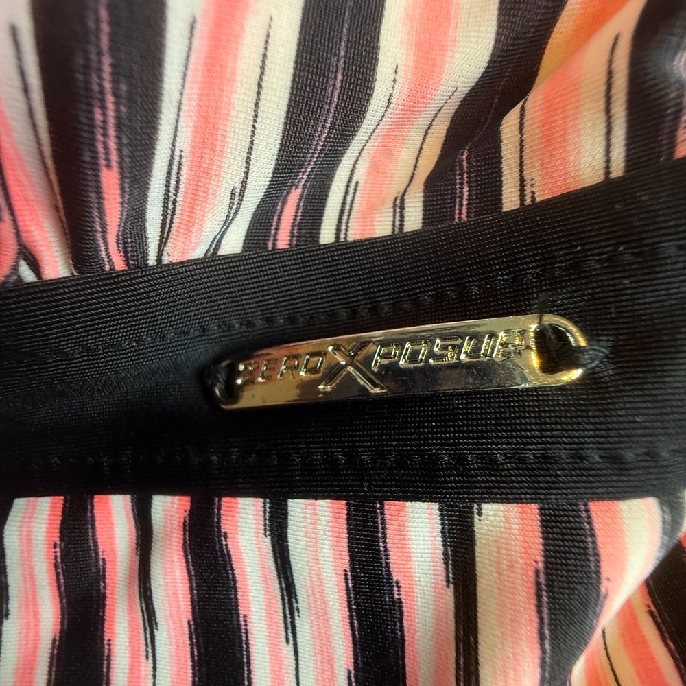 NWT ZeroXposur Starfish Tankini Top Size 16 Pink Black Striped Swim Top UPF 30+ - Picture 4 of 14